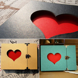 Hollow Heart Shaped Scrapbook Album