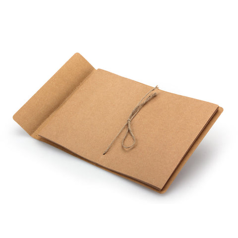 20  Sheets Kraft Paper Scrapbook Album with Cord and Pendant Tie