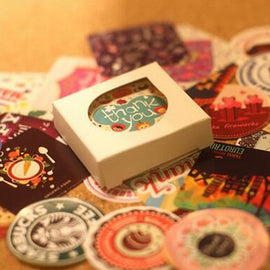 38 - Piece Set Paper Stickers with Assorted Designs