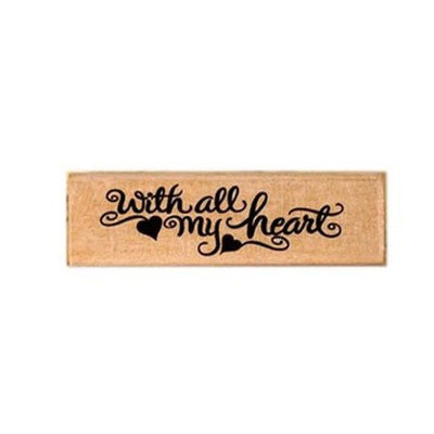 Vintage Strip Wood and Rubber Stamp