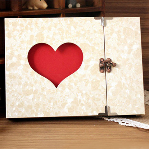 Hollow Heart Shaped Scrapbook Album