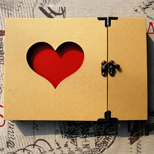 Hollow Heart Shaped Scrapbook Album